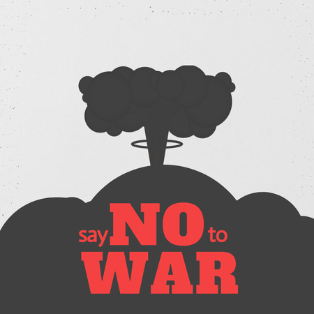 Say No to War in Ukraine Instagram tervezősablon
