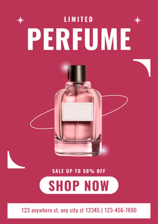 Discount Offer on New Elegant Perfume Poster – шаблон для дизайну