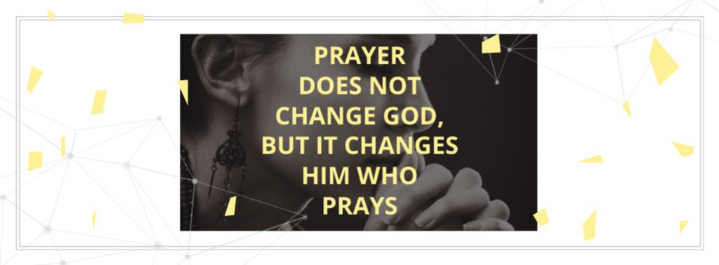 Religious Text about Prayer Facebook cover Design Template