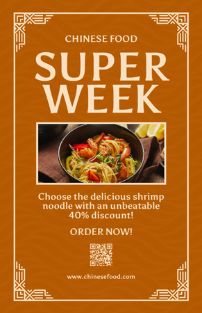 Super Week of Discounts on Chinese Cuisine Recipe Card Design Template