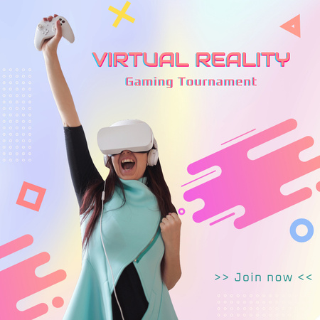 VR Gaming Tournament Instagram Design Template
