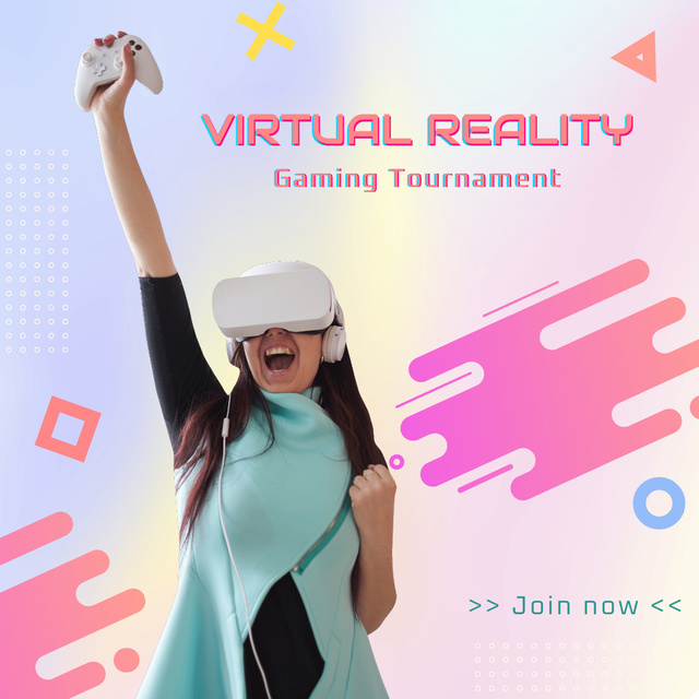 Ontwerpsjabloon van Instagram van VR Gaming Tournament
