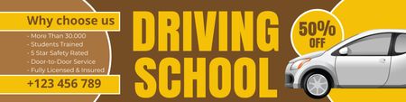 Stunning Driving School Services At Discounted Rates Twitter Design Template