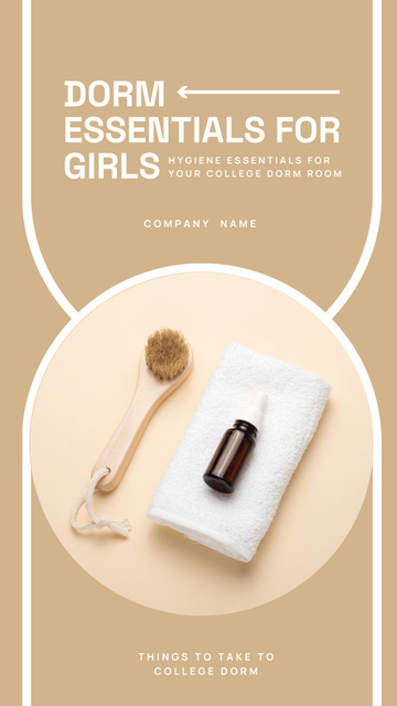 Designvorlage Dorm Bathroom Products for Girls für TikTok Video