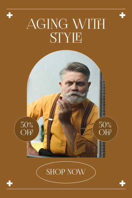 Template di design Stylish Outfits For Seniors Sale Offer Pinterest