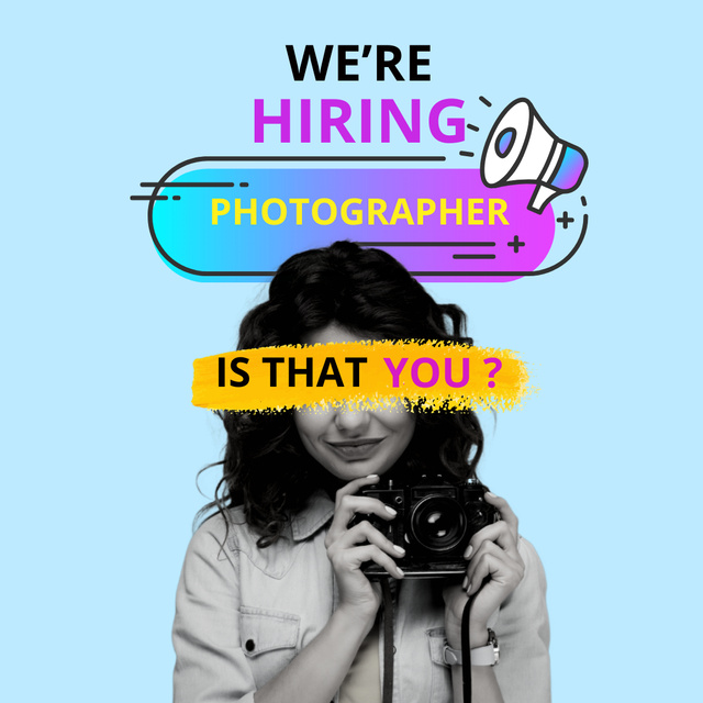 Photographer Open Position Instagram Design Template
