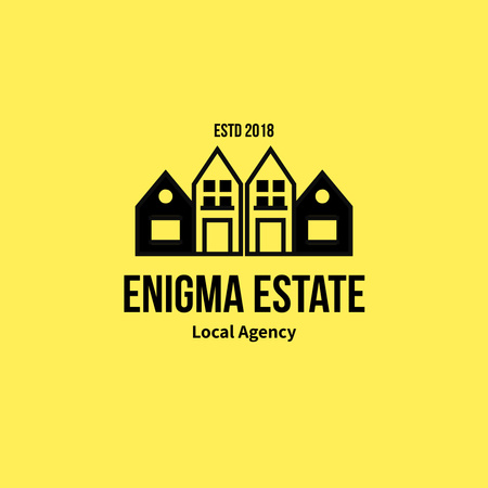 Estate Agency Emblem  Logo Design Template