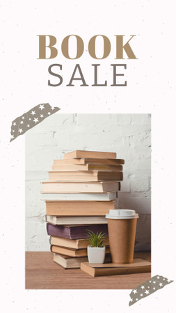 Bookstore Sale Announcement Instagram Story Modelo de Design