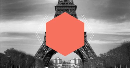 Sale Announcement with Eiffel Tower Facebook AD Design Template
