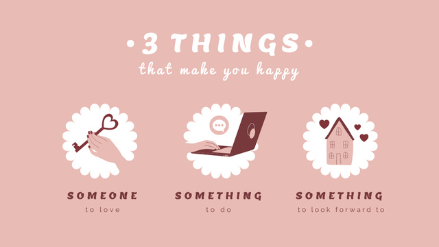 Designvorlage Cute Lifestyle Tips for Happiness für Mind Map