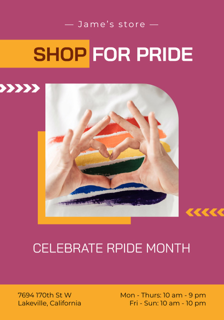 Awesome Celebration Of Pride Mont With Shopping Poster 28x40in Tasarım Şablonu