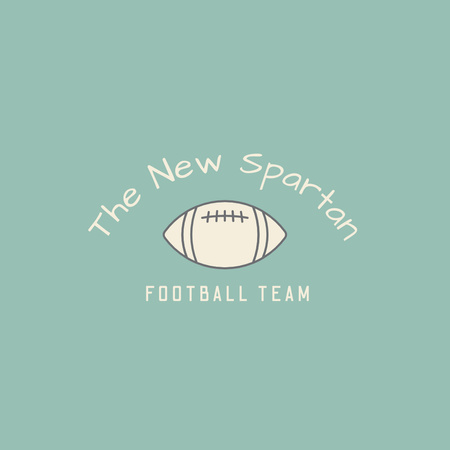 American Football Icon Logo Design Template