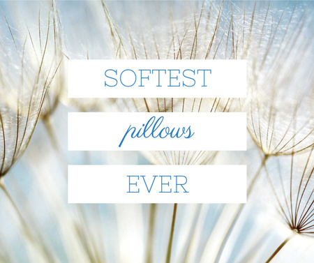 Softest Pillows Ad Tender Dandelion Seeds Facebook Design Template