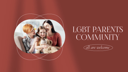 Designvorlage LGBT Parent Community Invitation für Full HD video