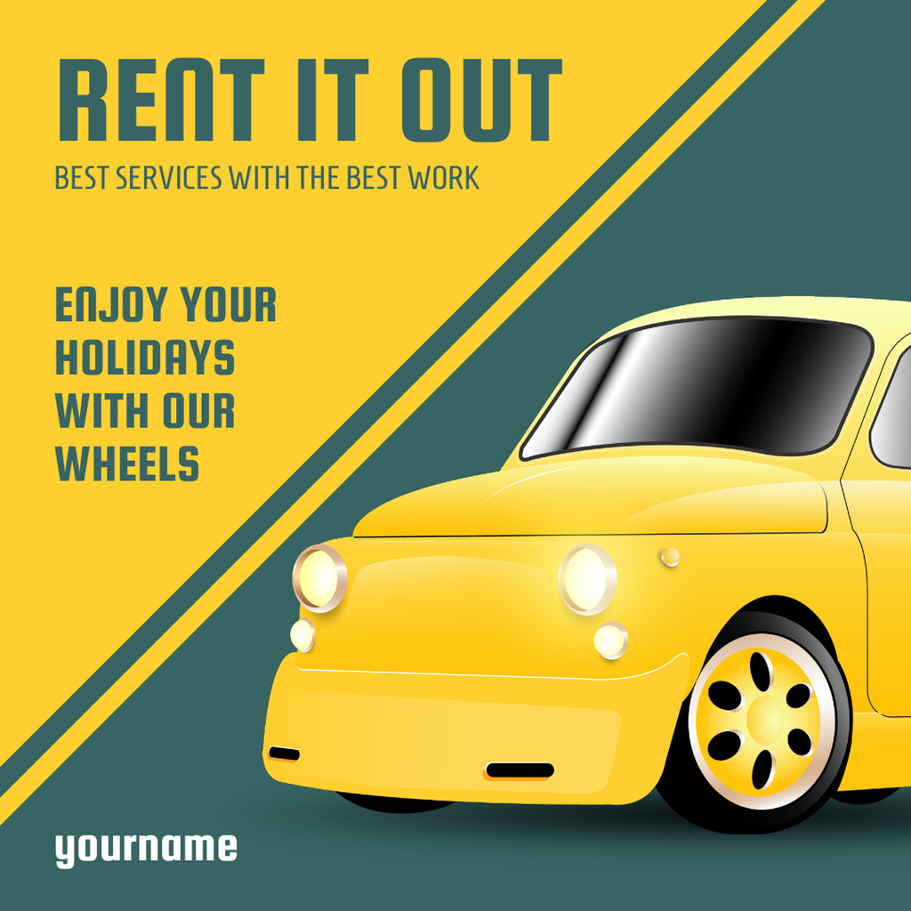 Car Rental Services Offer  Instagram AD Design Template