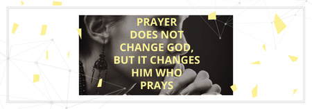 Platilla de diseño Religion Quote with Woman Praying Tumblr