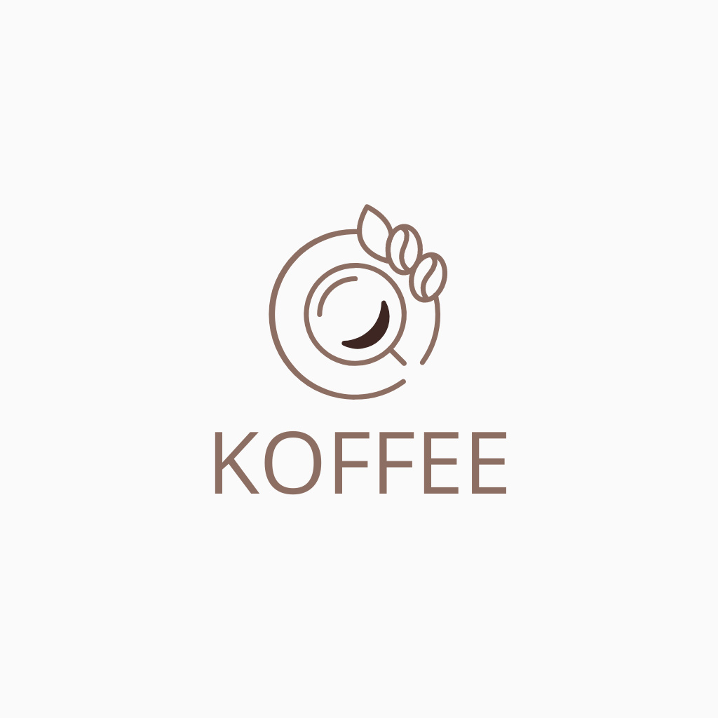 Simple Coffee Shop Emblem Logo tervezősablon