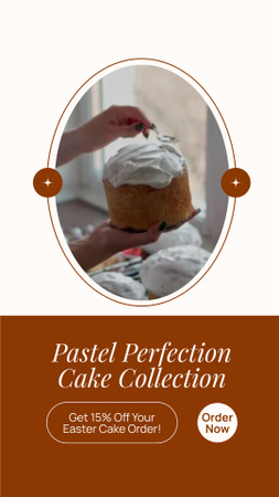 Pääsiäisen juhlallinen leivottu kakkutarjous Instagram Video Story Design Template