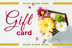 Special Offer from Bookstore with Flowers in Book