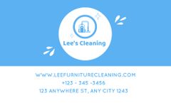 Carpets and Furniture Cleaning Service Ad on Blue and White