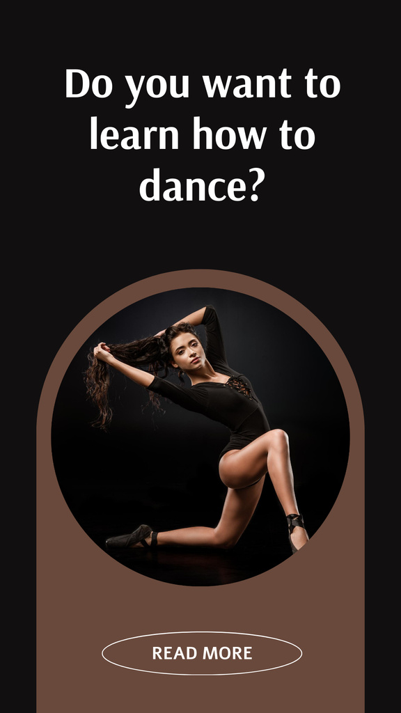 Woman in Beautiful Dance Motion Instagram Story Šablona návrhu
