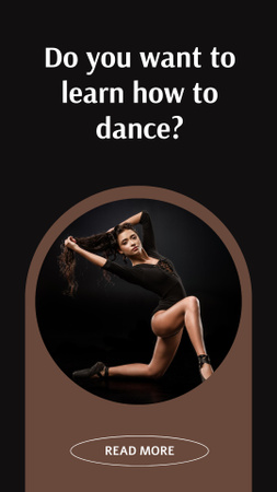 Woman in Beautiful Dance Motion Instagram Story Design Template