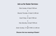 Easter Religious Services Schedule