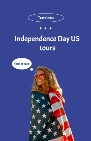 USA Independence Day Tours Offer Flyer 5.5x8.5in Design Template