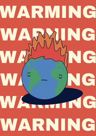 Ontwerpsjabloon van Poster van Global Warming Problem Awareness