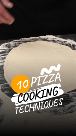 Template di design Set utile di tecniche di cottura della pizza TikTok Video