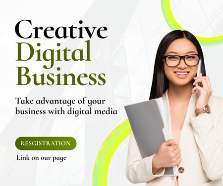 Ontwerpsjabloon van Facebook van Creative Digital Business Services Ad