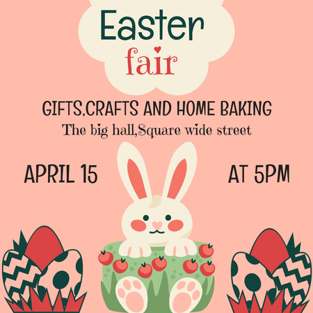Easter Fair Announcement for Handmade and Craft Instagram Design Template