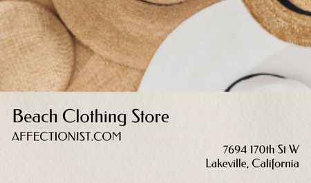 Beach Clothing Store Ad Business card Design Template