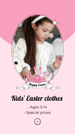Platilla de diseño Clothes For Kids And Teens For Easter Offer Instagram Video Story