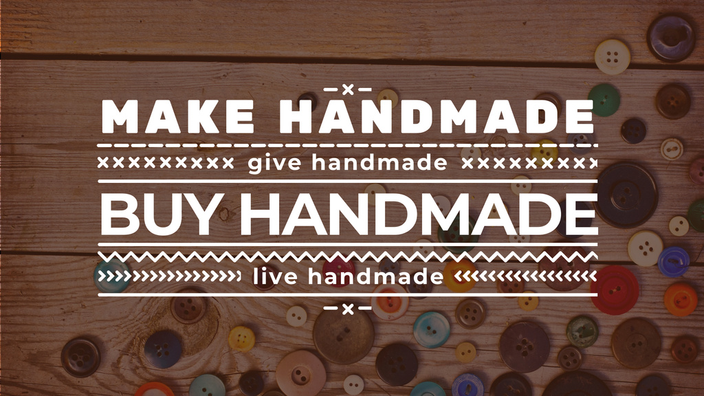 Handicrafts store with buttons Youtube Πρότυπο σχεδίασης