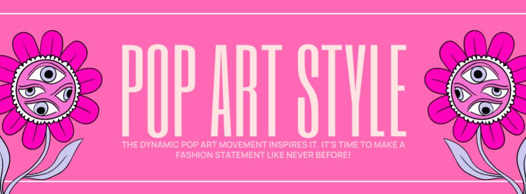 Pop Art Style in Fashion Facebook coverデザインテンプレート