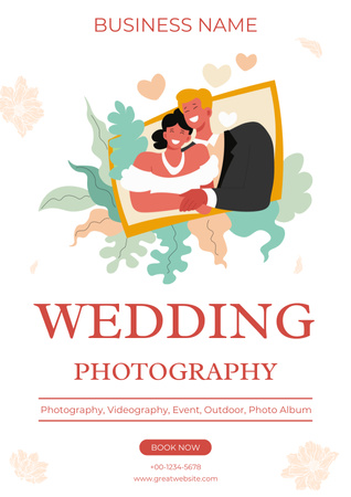 Discount on Wedding Photography Poster Modelo de Design