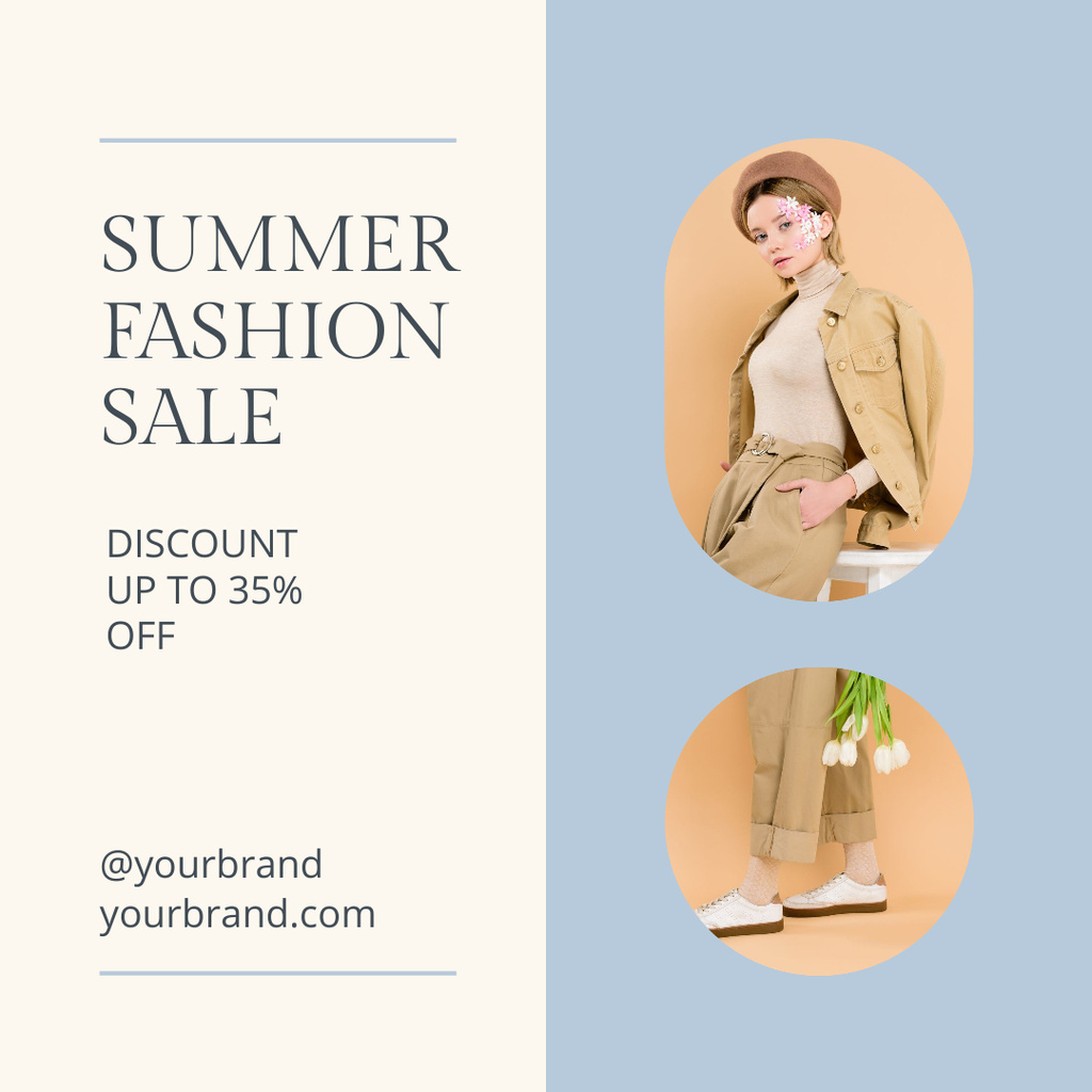 Ontwerpsjabloon van Instagram van Summer Collection Sale of Women's Looks