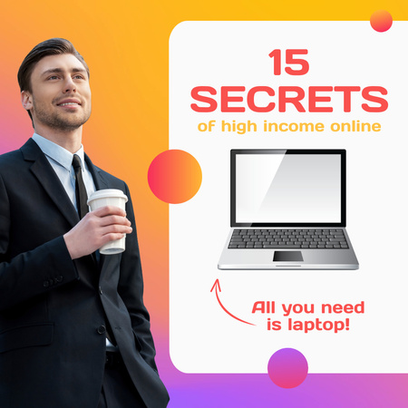 Platilla de diseño Essential Advice On Increasing Income Online Animated Post