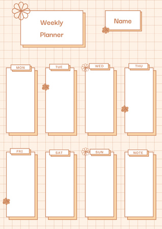 School Week Plans for Student Schedule Planner Modelo de Design