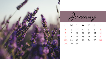 Ontwerpsjabloon van Calendar van Ontzagwekkende Bloesem van de Lentebloemen