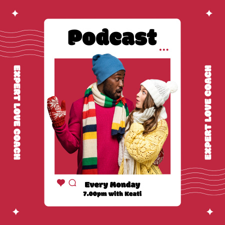 Plantilla de diseño de Promoción de podcasts de emparejamiento Podcast Cover 