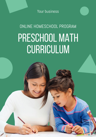 Preschool Math Curriculum Program Ad Flyer A5 Design Template