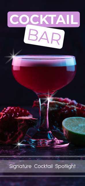 Cocktail Bar Ad with Signature Drinks Snapchat Geofilter – шаблон для дизайна