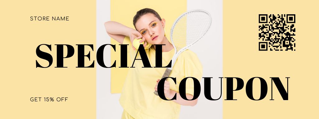 Tennis Training Voucher Coupon – шаблон для дизайну