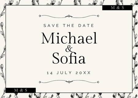 Wedding Save the Date Card Design Template
