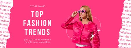 Top Fashion Trends Facebook cover Design Template