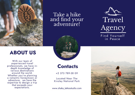 Hiking and Active Tourism Brochure Design Template
