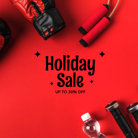 Holiday Sale of Sports Equipment Instagram tervezősablon