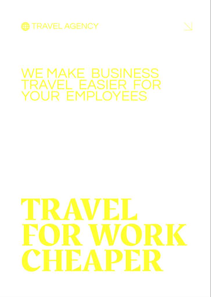 Global Business Travel Agency Services Offer Flyer A6デザインテンプレート